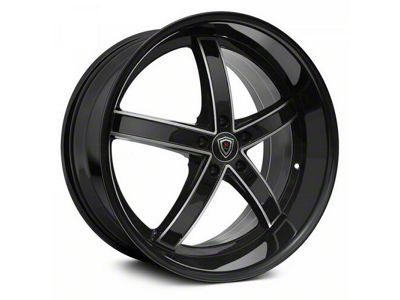 Marquee Wheels M5330A Gloss Black Machined Wheel; Rear Only; 20x10.5; 40mm Offset (08-23 RWD Challenger)