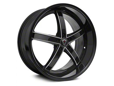 Marquee Wheels M5330A Gloss Black Machined Wheel; 20x9; 35mm Offset (08-23 RWD Challenger, Excluding SRT Demon, SRT Hellcat & SRT Jailbreak)
