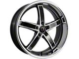 Marquee Wheels M5330A Silver Machined with Stainless Lip Wheel; 20x9; 35mm Offset (17-23 AWD Challenger)