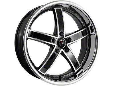 Marquee Wheels M5330A Silver Machined with Stainless Lip Wheel; 20x9; 35mm Offset (17-23 AWD Challenger)