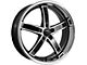 Marquee Wheels M5330A Gloss Black Machined with Stainless Lip Wheel; 20x9 (08-23 RWD Challenger, Excluding SRT Demon, SRT Hellcat & SRT Jailbreak)