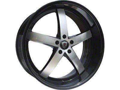 Marquee Wheels M5330B Gloss Black Machined Wheel; 20x9; 15mm Offset (08-23 RWD Challenger)