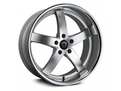 Marquee Wheels M5330B Silver Machined with Stainless Lip Wheel; 20x9 (08-23 RWD Challenger)