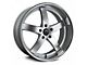 Marquee Wheels M5330B Silver Machined with Stainless Lip Wheel; 20x9 (08-23 RWD Challenger)