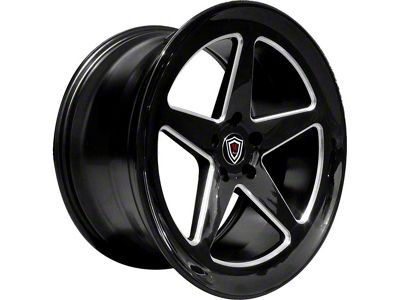 Marquee Wheels M9535 Gloss Black Milled Wheel; Rear Only; 20x10.5 (08-23 RWD Challenger)