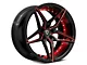 Marquee Wheels MR3259 Gloss Black with Red Milled Accents Wheel; Rear Only; 20x10.5 (08-23 RWD Challenger)