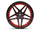 Marquee Wheels MR3259 Gloss Black with Red Milled Accents Wheel; 20x9 (08-23 RWD Challenger, Excluding Widebody)