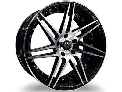Marquee Wheels MR3266 Gloss Black Machined Wheel; Rear Only; 20x10.5; 15mm Offset (08-23 RWD Challenger)