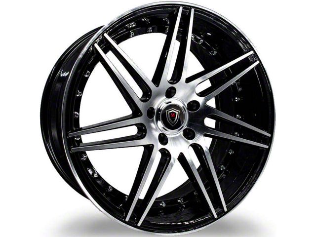 Marquee Wheels MR3266 Gloss Black Machined Wheel; 20x9 (08-23 RWD Challenger)