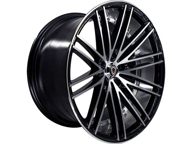 Marquee Wheels M3246 Gloss Black Machined Wheel; 20x10.5 (11-23 RWD Charger)