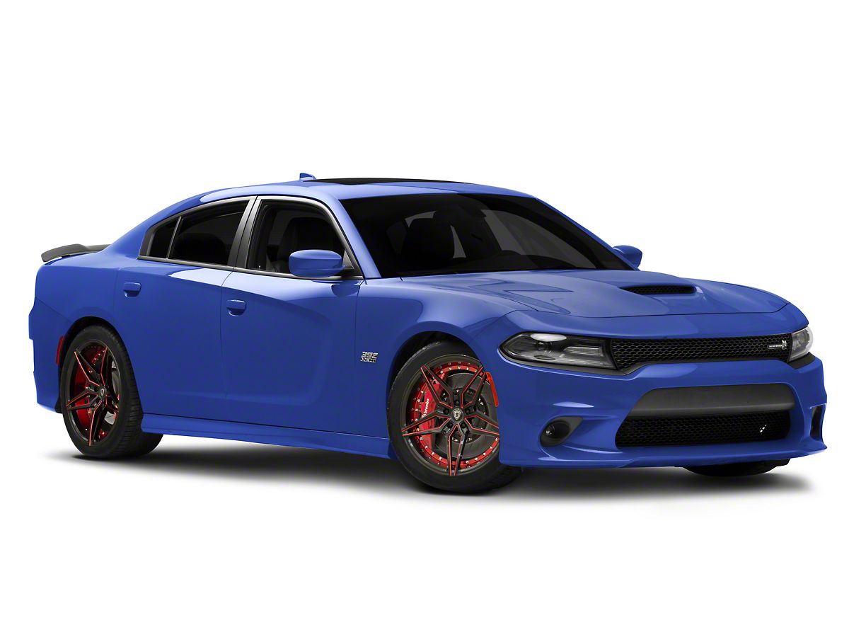 Marquee Wheels Charger MR3259 Gloss Black with Red Milled Accents 