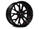 Marquee Wheels M1004 Gloss Black with Red Milled Accents Wheel; Rear Only; 20x10.5 (06-10 RWD Charger)