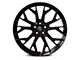 Marquee Wheels M1004 Gloss Black with Red Milled Accents Wheel; Rear Only; 20x10.5 (06-10 RWD Charger)