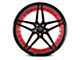 Marquee Wheels M3259 Gloss Black with Red Milled Accents Wheel; 22x9 (06-10 RWD Charger)
