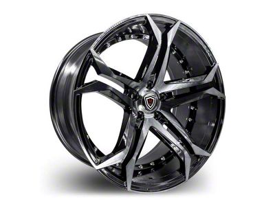 Marquee Wheels M3284 Gloss Black Machined Wheel; Rear Only; 20x10.5; 15mm Offset (06-10 RWD Charger)
