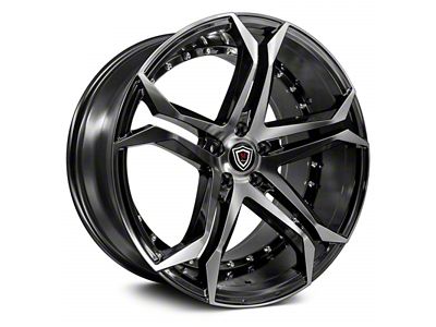 Marquee Wheels M3284 Gloss Black with Smoked Machined Face Wheel; Rear Only; 20x10.5 (06-10 RWD Charger)
