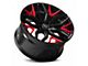 Marquee Wheels M3371 Gloss Black with Red Spoke Accents Wheel; Rear Only; 20x10.5 (06-10 RWD Charger)