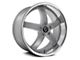 Marquee Wheels M5330A Silver Machined with Stainless Lip Wheel; Rear Only; 22x10.5 (06-10 RWD Charger)