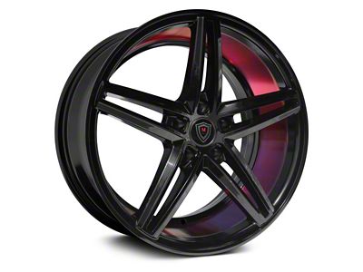 Marquee Wheels M8571 Gloss Black with Red Milled Accents Wheel; 18x8 (06-10 RWD Charger)