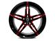 Marquee Wheels M8888 Gloss Black Red Milled Wheel; 18x8.5 (06-10 RWD Charger)