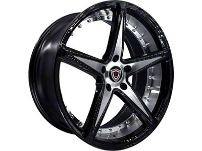 Marquee Wheels MR3248 Gloss Black Machined Wheel; 20x9; 15mm Offset (06-10 RWD Charger)