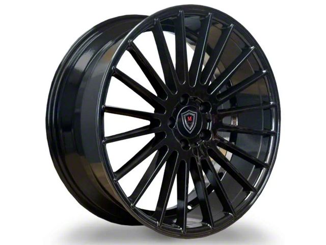 Marquee Wheels M704 Gloss Black Wheel; Rear Only; 20x10 (10-15 Camaro)