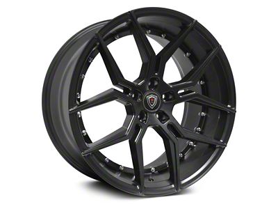 Marquee Wheels M1000 Satin Black Wheel; 22x9 (08-23 RWD Challenger, Excluding Widebody)