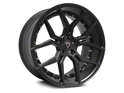 Marquee Wheels M1000 Satin Black Wheel; Rear Only; 22x10.5; 20mm Offset (08-23 RWD Challenger, Excluding Widebody)