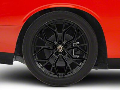Marquee Wheels M1004 Gloss Black Wheel; Rear Only; 20x10.5 (08-23 RWD Challenger, Excluding Widebody)