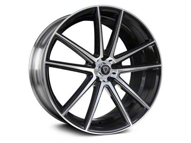 Marquee Wheels M3197 Gloss Black Machined Wheel; 22x9 (08-23 RWD Challenger, Excluding Widebody)