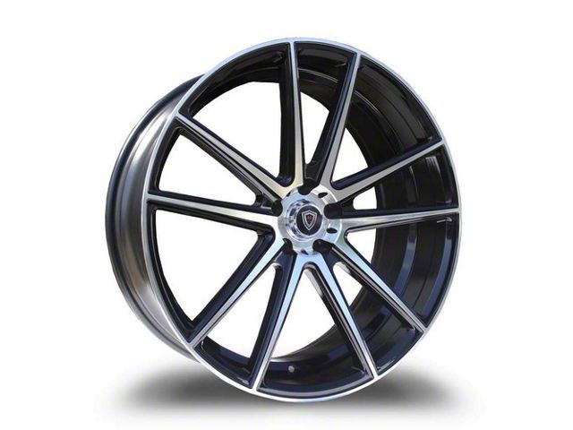 Marquee Wheels M3197 Gloss Black Machined Wheel; 22x9 (08-23 RWD Challenger, Excluding Widebody)