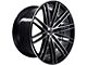 Marquee Wheels M3246 Gloss Black Machined with Polished Inner Lip Wheel; Rear Only; 20x10.5 (08-23 RWD Challenger, Excluding Widebody)