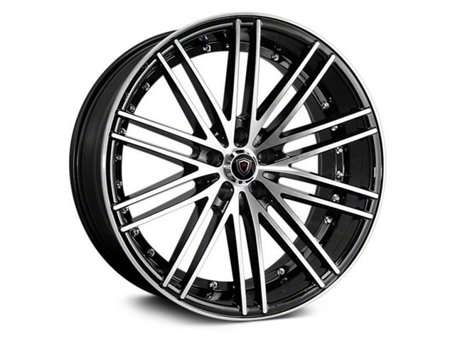 Marquee Wheels M3246 Gloss Black Machined Wheel; Rear Only; 20x10.5 (08-23 RWD Challenger, Excluding Widebody)