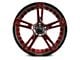 Marquee Wheels M3247 Gloss Black with Red Milled Accents Wheel; 22x9 (08-23 RWD Challenger, Excluding Widebody)