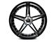 Marquee Wheels M3248 Gloss Black with Machined Polished Spokes Wheel; Rear Only; 20x10.5 (08-23 RWD Challenger, Excluding Widebody)