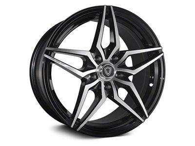 Marquee Wheels M3259 Gloss Black Machined Wheel; 18x8; 25mm Offset (08-23 RWD Challenger w/o Brembo, Excluding Widebody)