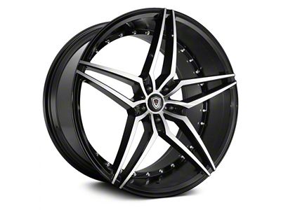 Marquee Wheels M3259 Gloss Black Machined Wheel; 22x9 (08-23 RWD Challenger, Excluding Widebody)