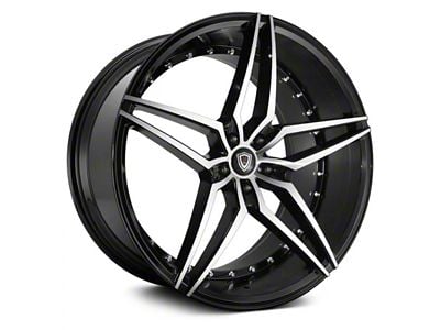 Marquee Wheels M3259 Gloss Black Machined Wheel; Rear Only; 22x10.5 (08-23 RWD Challenger, Excluding Widebody)