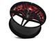 Marquee Wheels M3259 Gloss Black with Red Milled Accents Wheel; Rear Only; 22x10.5 (08-23 RWD Challenger, Excluding Widebody)