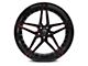 Marquee Wheels M3259 Gloss Black with Red Milled Wheel; 22x9 (08-23 RWD Challenger, Excluding Widebody)