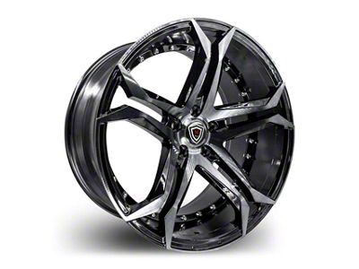 Marquee Wheels M3284 Gloss Black Machined Wheel; 20x9 (08-23 RWD Challenger, Excluding Widebody)