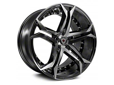 Marquee Wheels M3284 Gloss Black with Smoked Machined Face Wheel; Rear Only; 20x10.5 (08-23 RWD Challenger, Excluding Widebody)