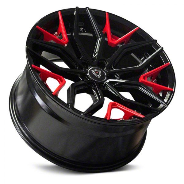 Marquee Wheels Challenger M3371 Gloss Black with Red Spoke