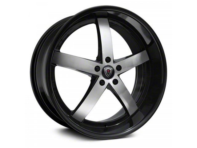 Marquee Wheels M5330 Gloss Black Machined Wheel; 20x9 (08-23 RWD Challenger, Excluding Widebody)