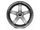 Marquee Wheels M5330B Gloss Black Machined with Stainless Lip Wheel; 20x9 (08-23 RWD Challenger, Excluding Widebody)