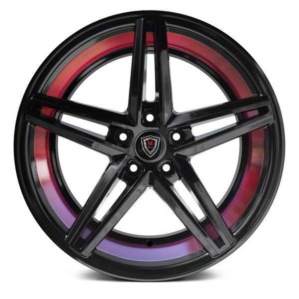Marquee Wheels Challenger M8571 Gloss Black with Red Milled