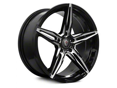 Marquee Wheels M8888 Gloss Black Milled Wheel; 18x8.5; 15mm Offset (08-23 RWD Challenger w/o Brembo, Excluding Widebody)