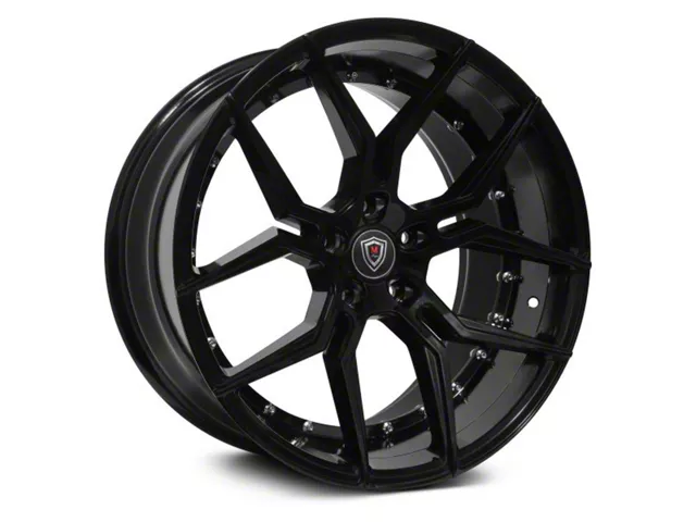 Marquee Wheels M1000 Gloss Black Wheel; 22x9 (11-23 RWD Charger, Excluding Widebody)