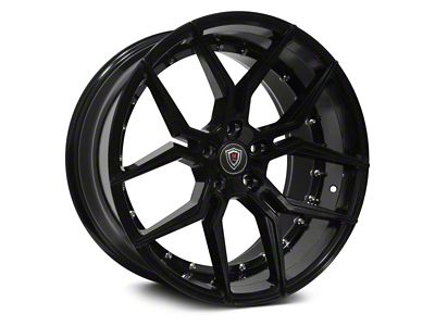 Marquee Wheels M1000 Gloss Black Wheel; Rear Only; 22x10.5; 20mm Offset (11-23 RWD Charger, Excluding Widebody)