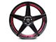 Marquee Wheels M1001 Gloss Black with Red Inner Line Wheel; 20x9 (11-23 RWD Charger, Excluding Widebody)